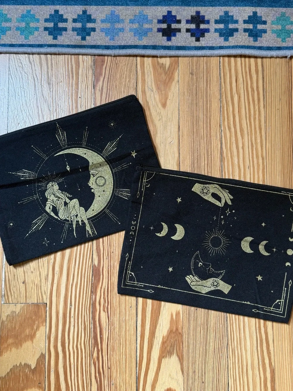 Celestial Goddess Gift Set with Pouch, Black Obsidian Heart & Bracelets